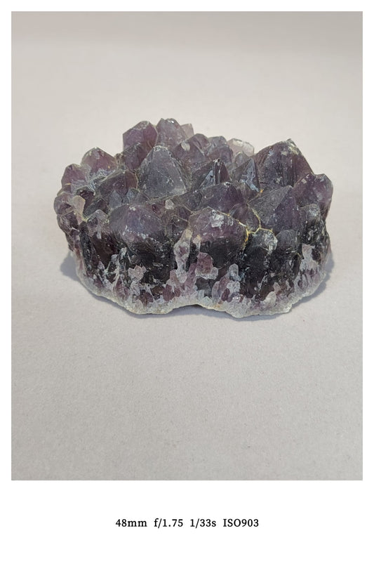 natural deep purple elestial amethyst cluster rought (auralite-23 style)-4 *136.5g骨幹紫晶簇/極光23
