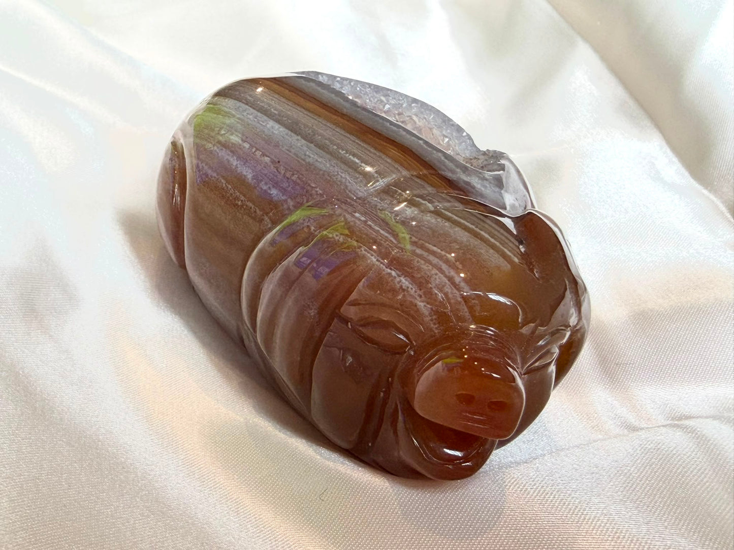 瑪瑙結晶豬豬擺設 展示4